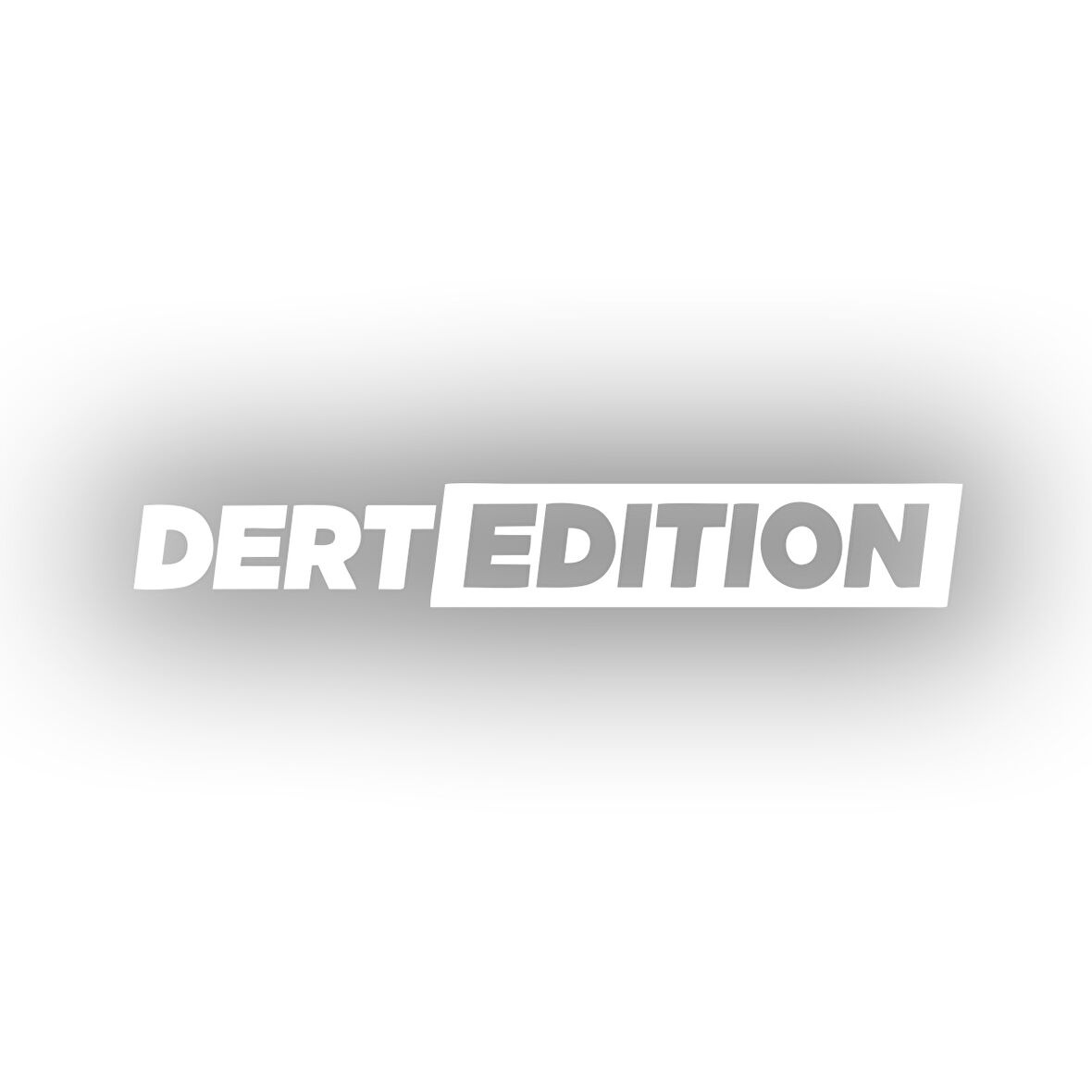 Dert Edition Oto Cam Sticker 17x17 Cm Beyaz