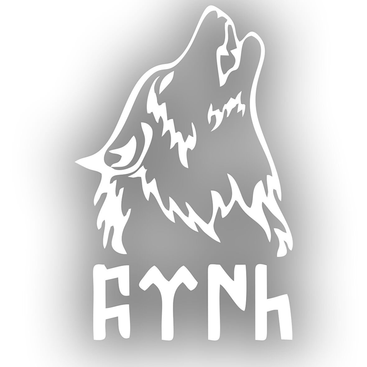 Bozkurt ve Türk Sticker 17x17 Cm Beyaz