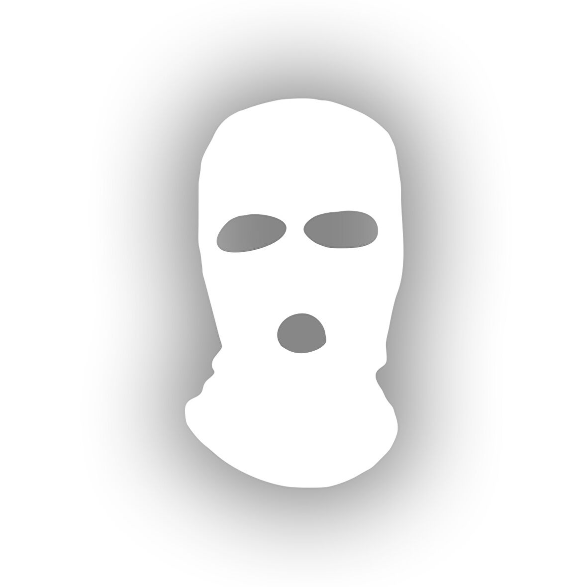 Kar Maskesi Sticker 17x17 Cm Beyaz