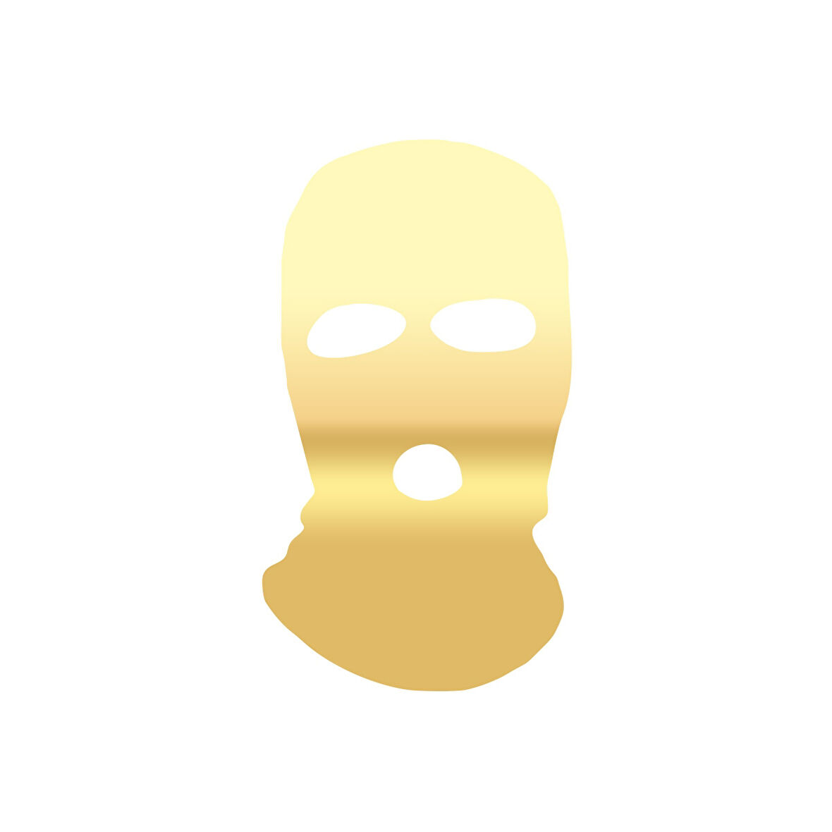 Kar Maskesi Sticker 17x17 Cm Gold