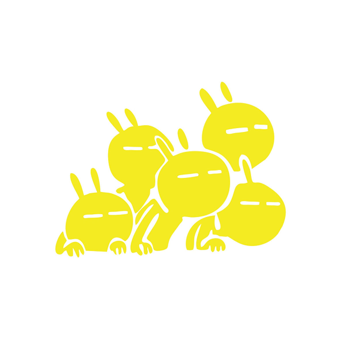 Komik Araba Stickeri 17x17 Cm Sarı