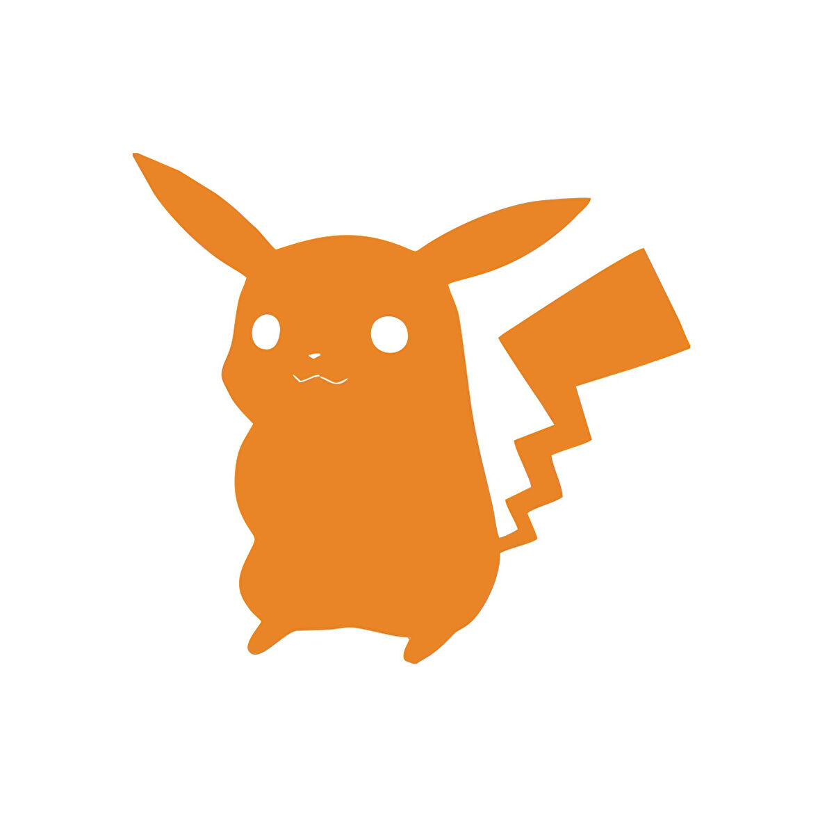 Pikachu Araba Stickeri 17x17 Cm Turuncu