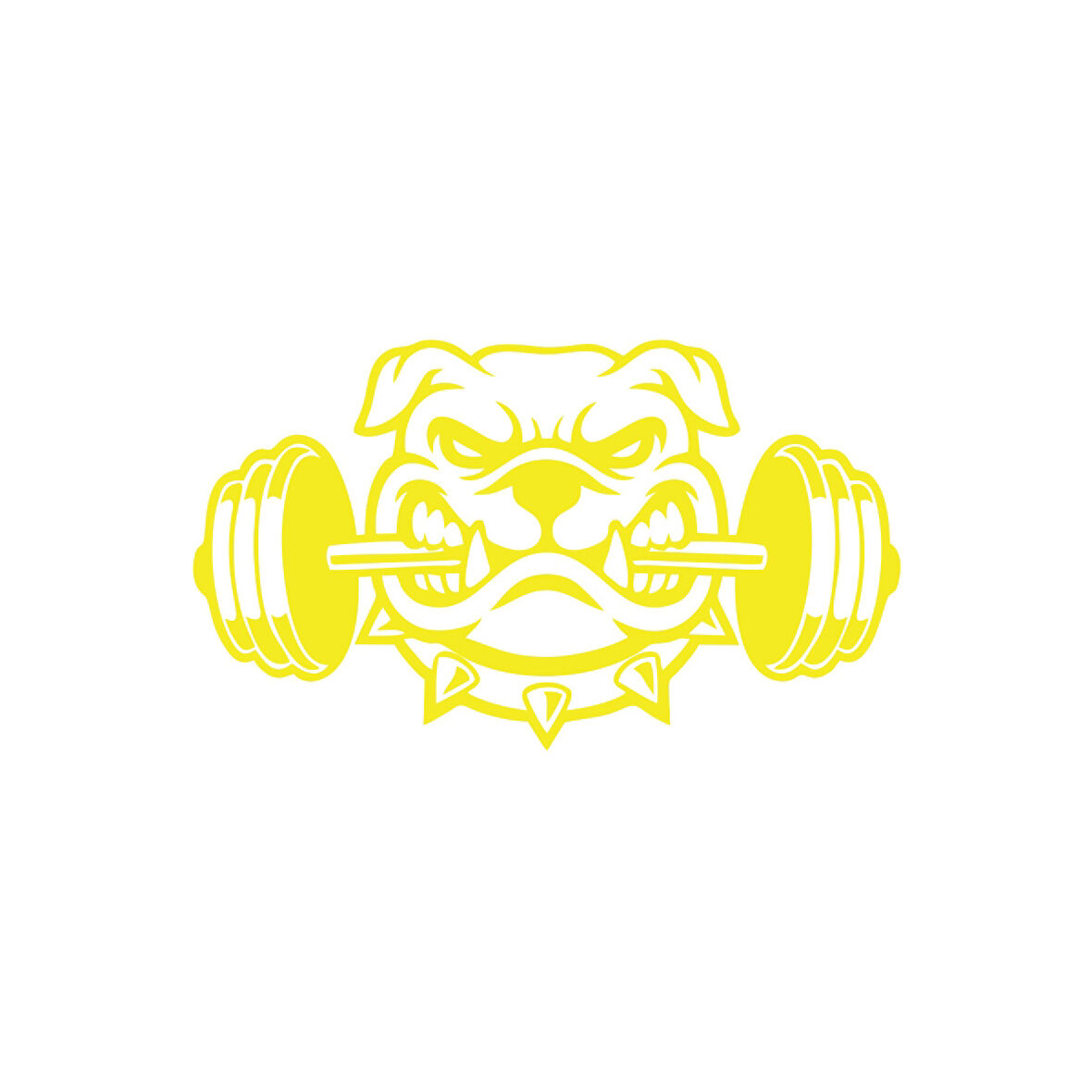 Bulldog Araba Sticker 17x17 Cm Sarı