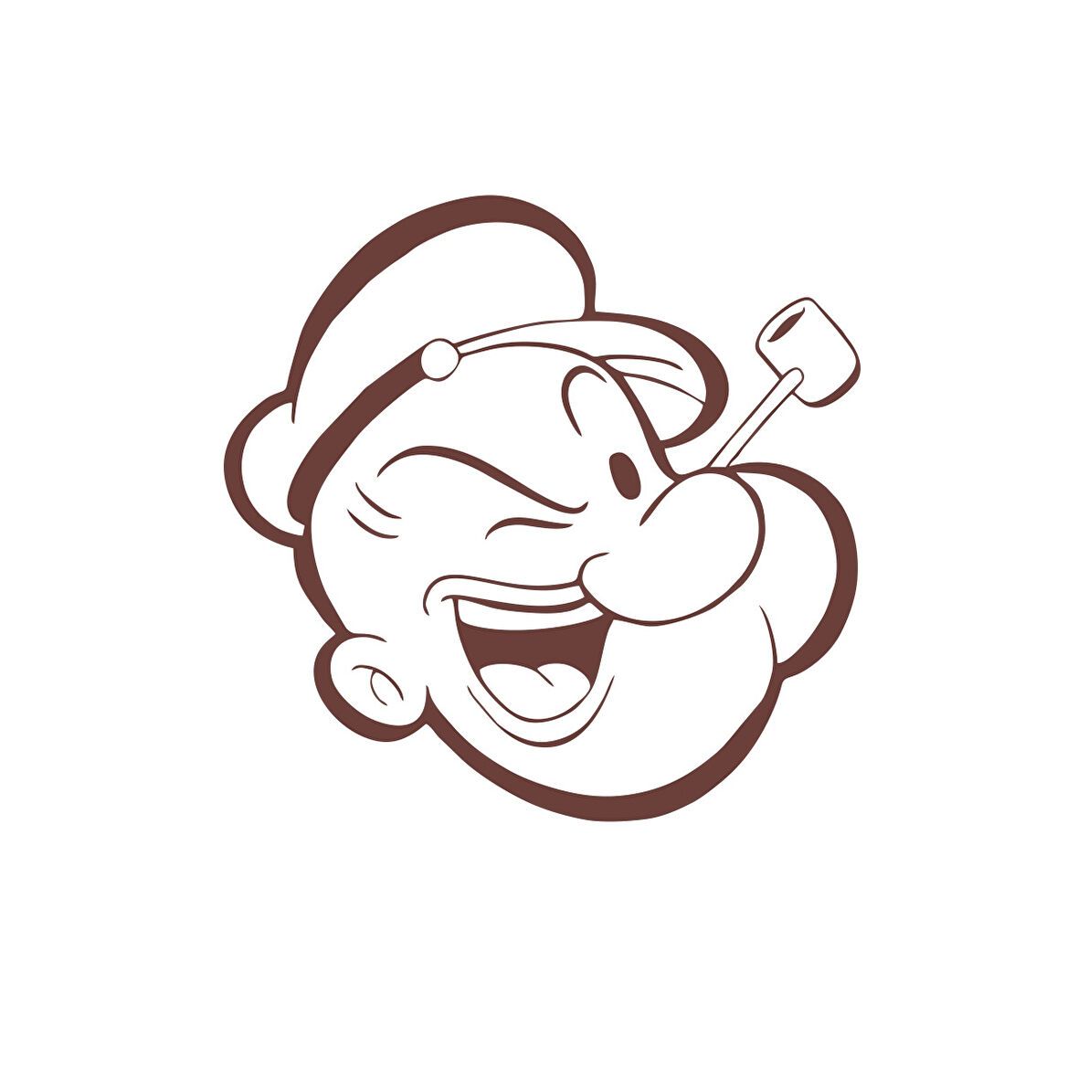 Temel Reis Araba Sticker 17x17 Cm Kahverengi