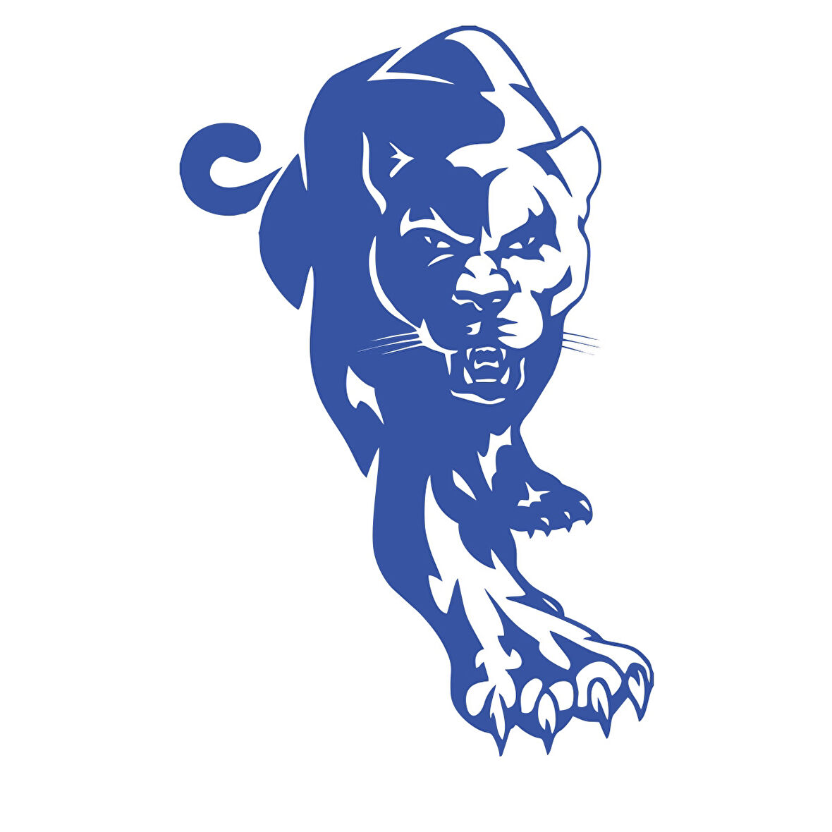 Panter Araba Sticker 17x17 Cm Mavi