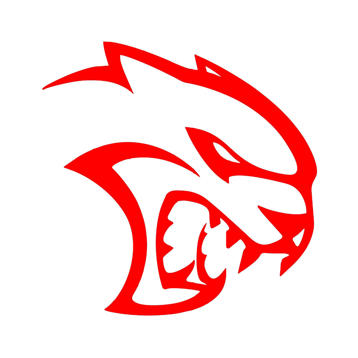 Kaplan Araba Sticker 17x17 Cm Kırmızı