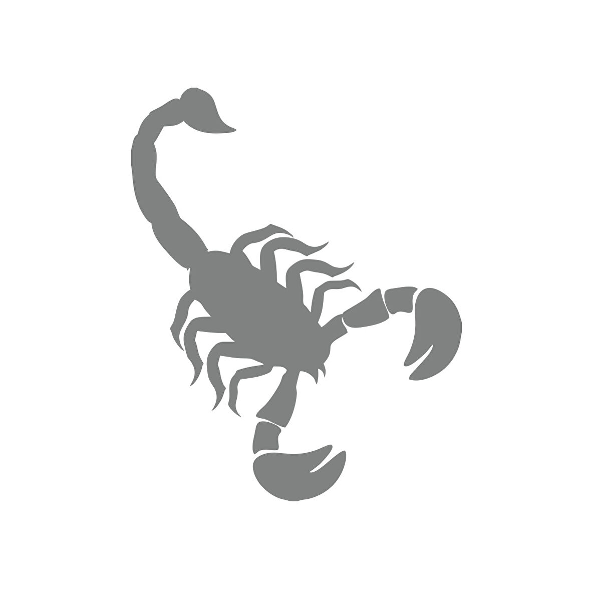 Akrep Araba Sticker 17x17 Cm Gri