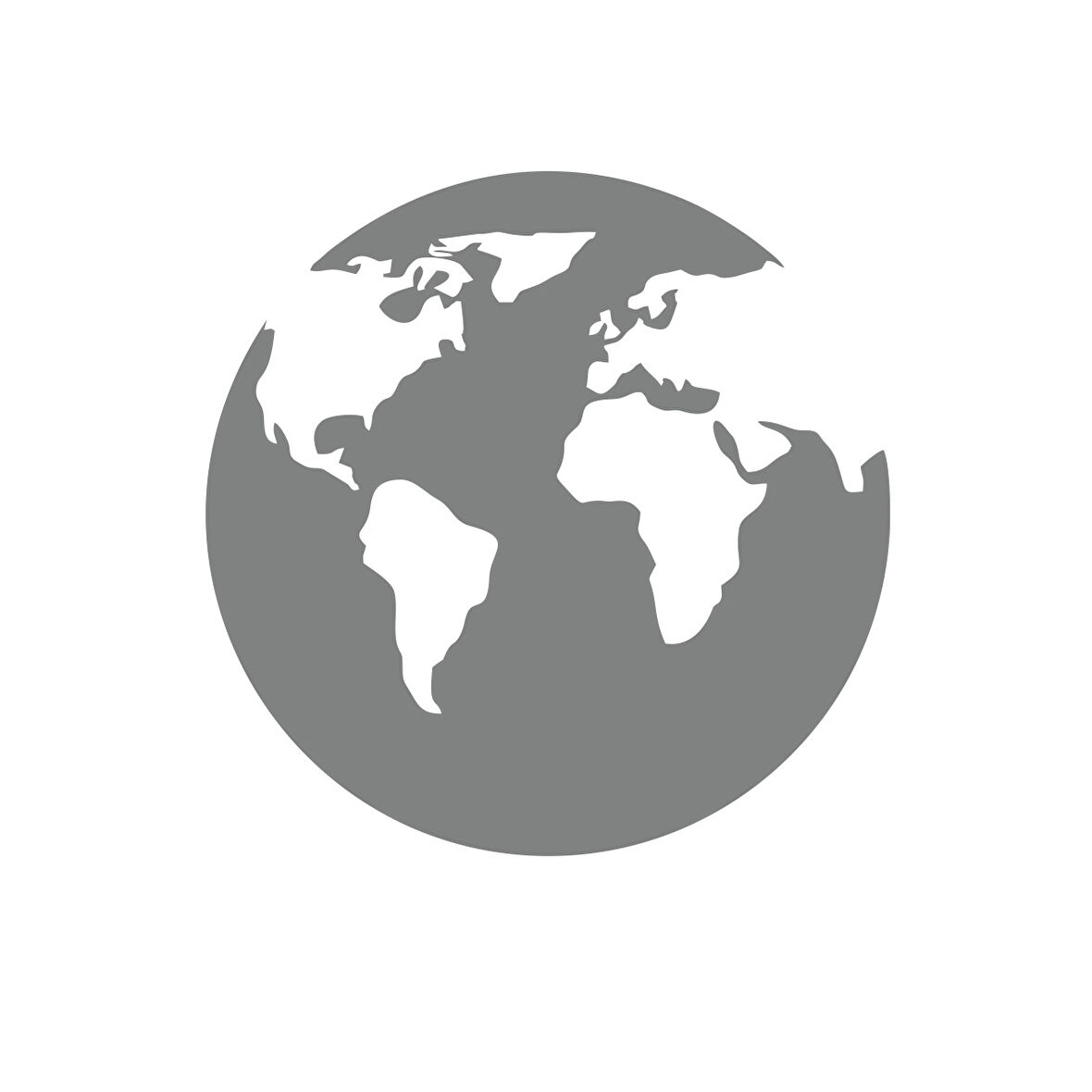 Dünya Araba Sticker 17x17 Cm Gri