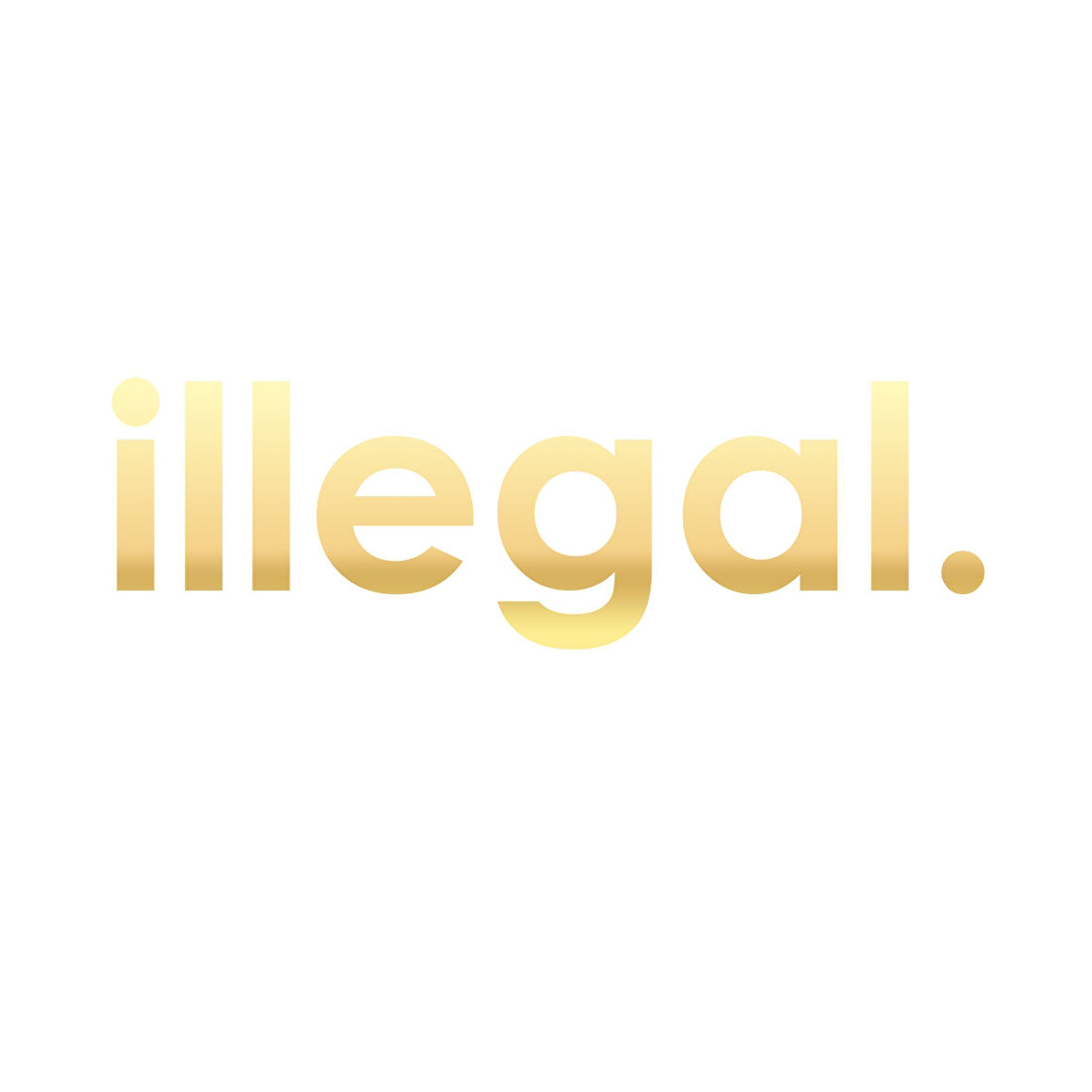 İllegal Araba Sticker 17x17 Cm Gold