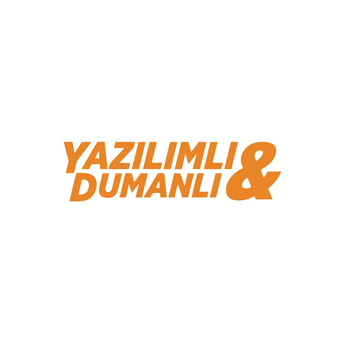 Yazılımlı&Dumanlı Araba Sticker 17x17 Cm Turuncu