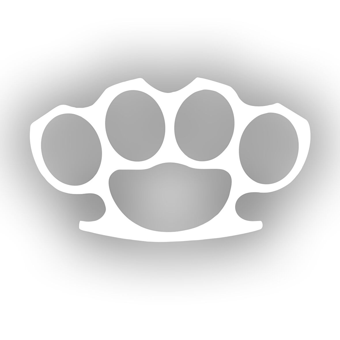 Muşta Araba Sticker 17x17 Cm Beyaz