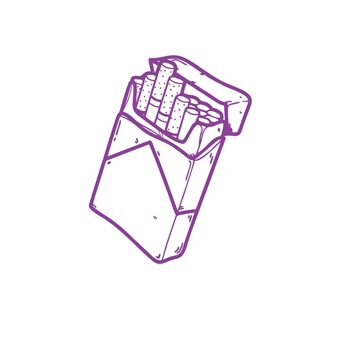 Sigara Araba Stickeri 17x17 Cm Mor