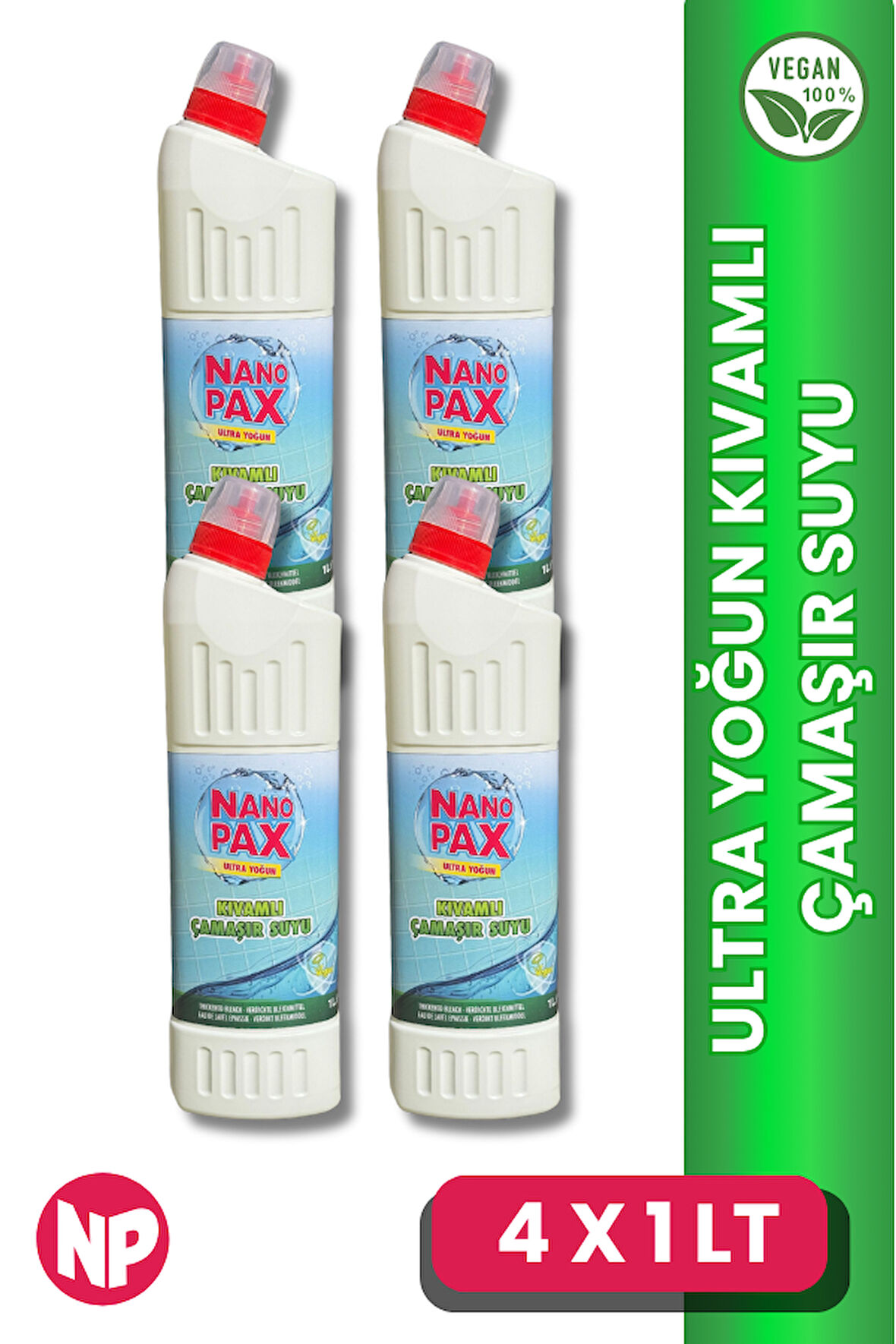 ULTRA YOĞUN KIVAMLI ÇAMAŞIR SUYU (DUCT AĞIZLI) 4 x 1lt