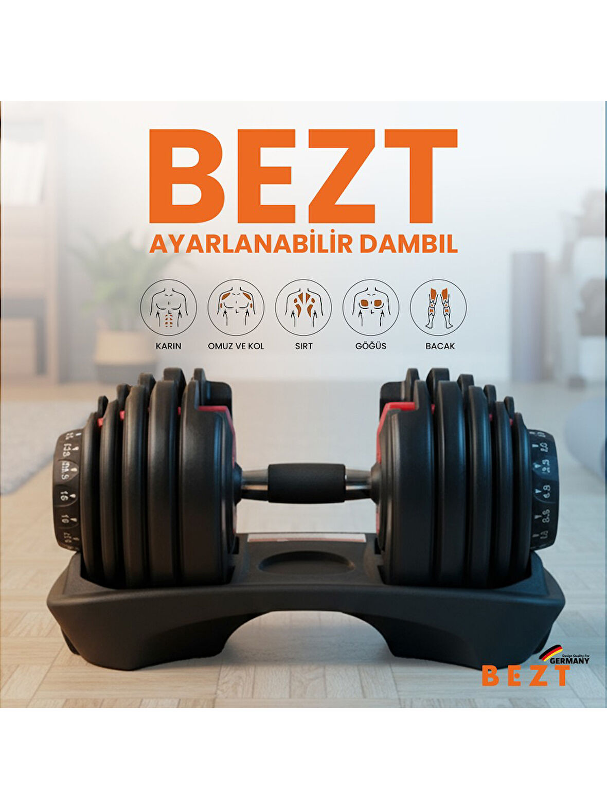 Bezt Pro Sports Ayarlanabilir Dambıl Seti
