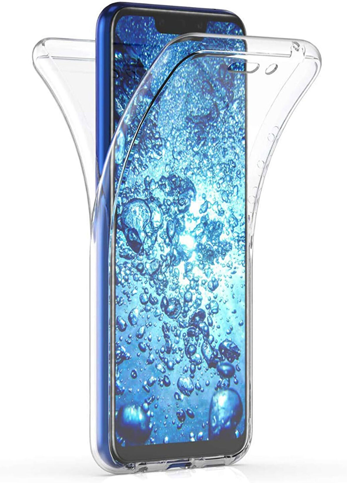 Huawei Mate 20 Lite Uyumlu Ön Arka 360 Tam Koruma Şeffaf Soft Silikon Kılıf