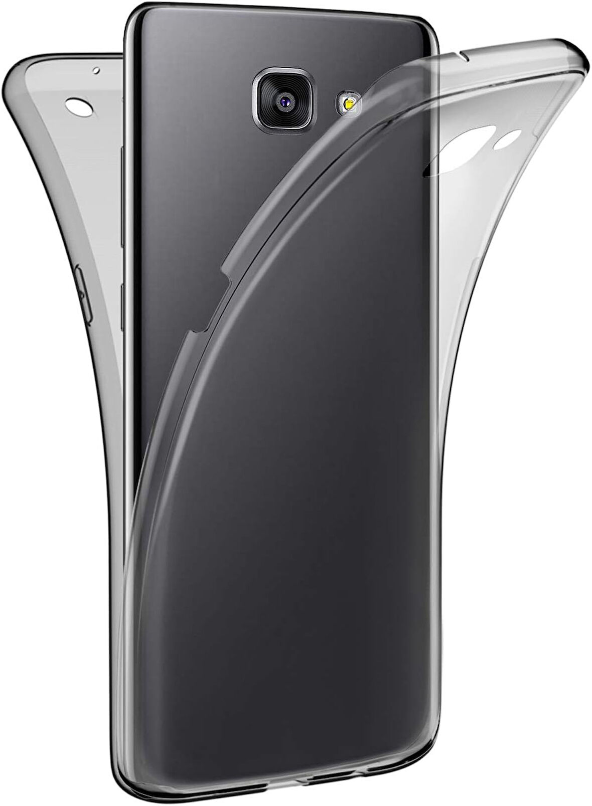 Samsung Galaxy A5 2017 Uyumlu Ön Arka 360 Tam Koruma Şeffaf Soft Silikon Kılıf