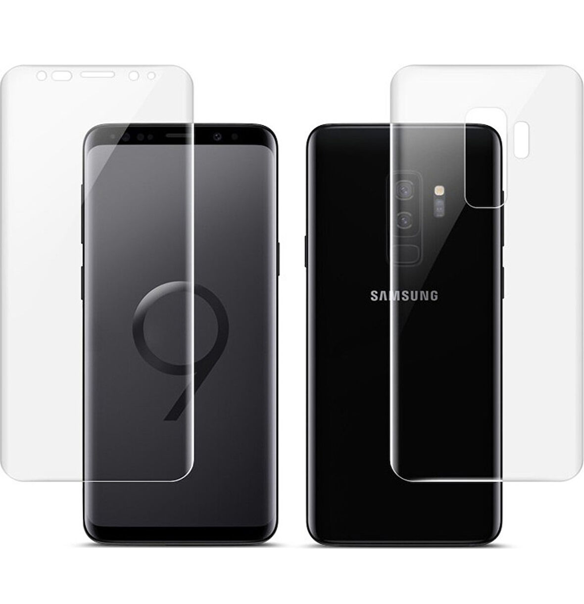 Samsung Galaxy S9 Plus ile Uyumlu Ön Arka Koruma Full Body Jelatin