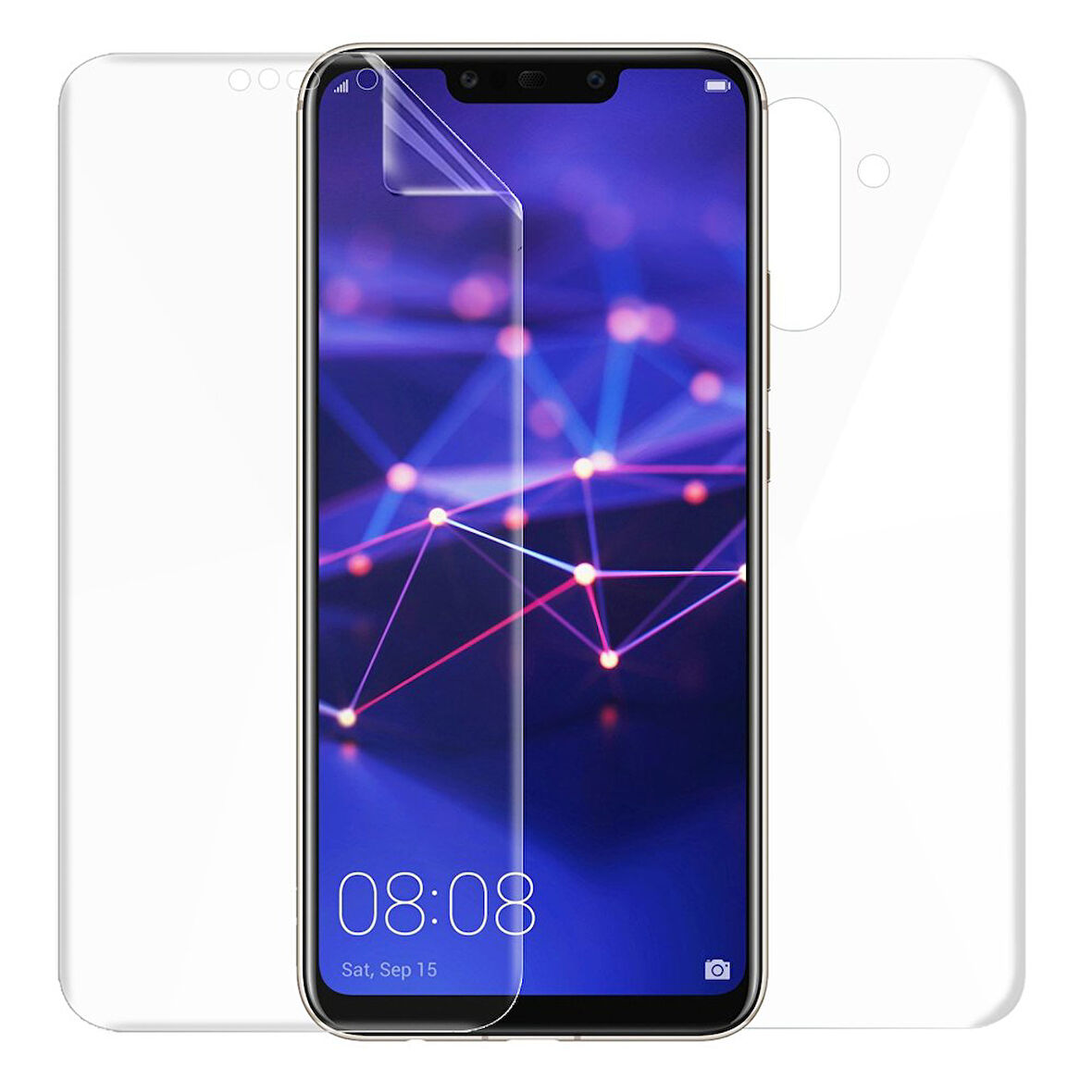 Huawei Mate 20 Lite ile Uyumlu Ön Arka Koruma Full Body Jelatin
