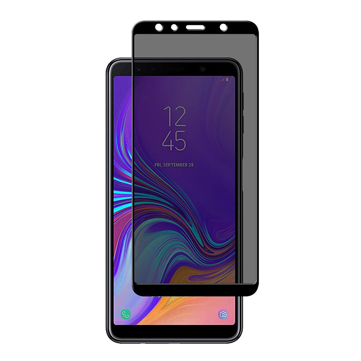 Samsung Galaxy A7 2018 ile Uyumlu 5D Hayalet Ekran Koruyucu Cam