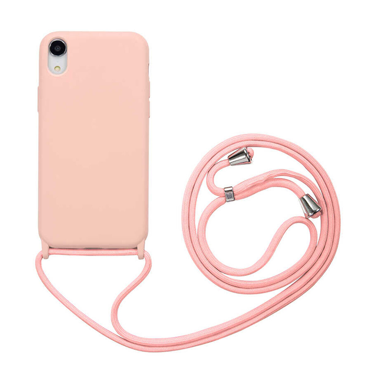 İPhone XR ile Uyumlu Ropi İpli Silikon İçi Kadife Korumalı Kılıf