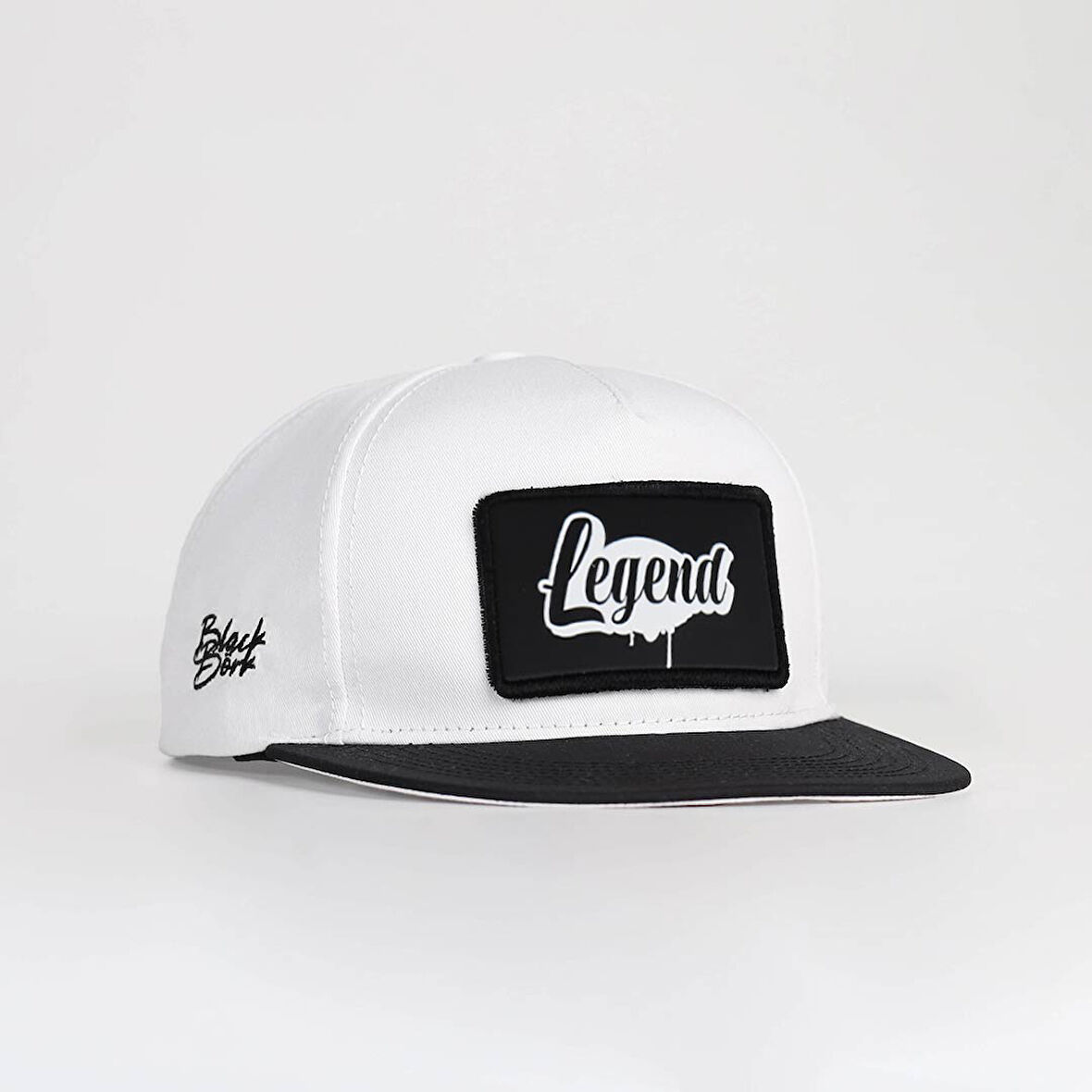 Legend Logolu Siyah-Beyaz Hip Hop Şapka
