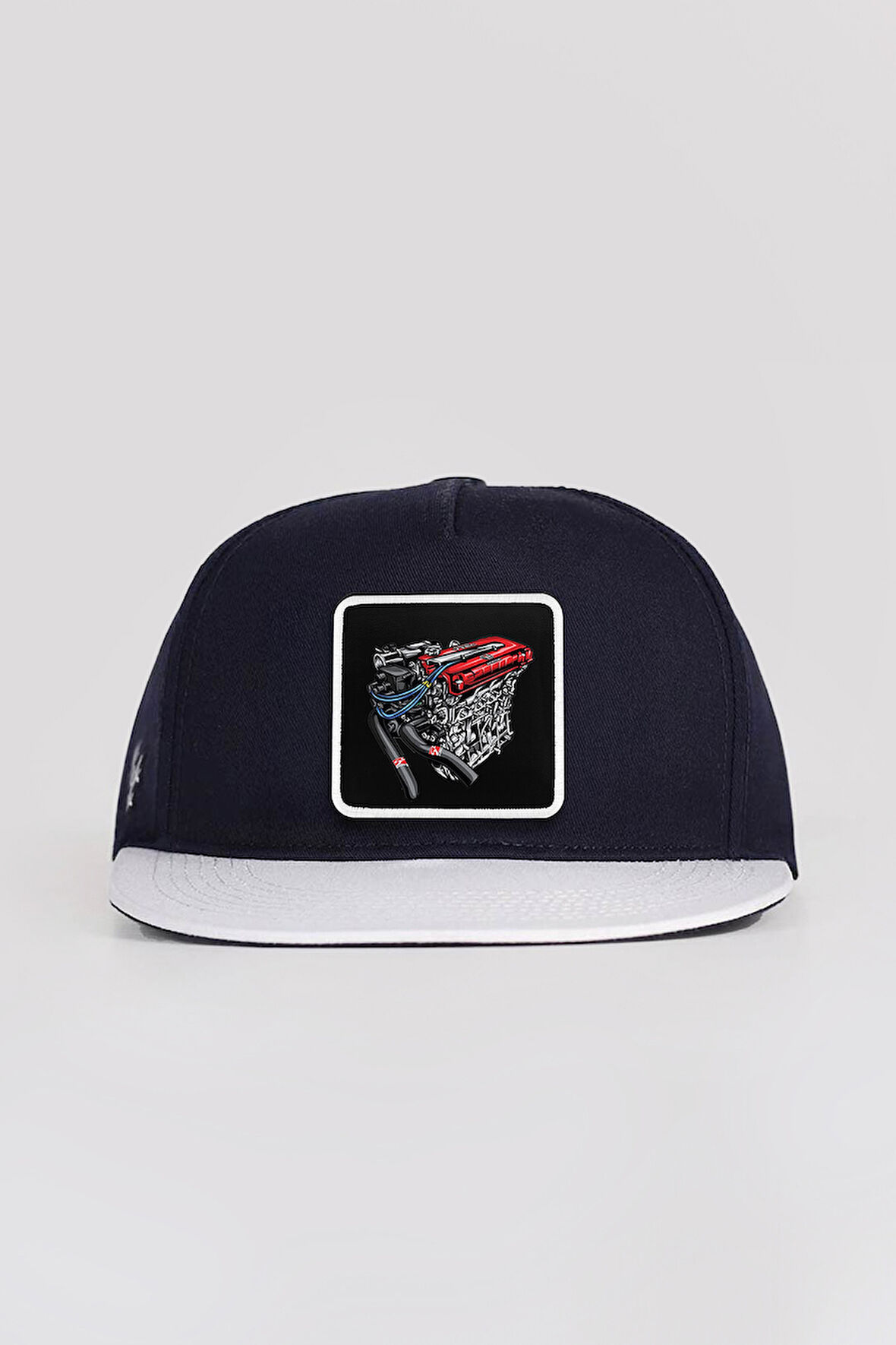 DM Logolu Beyaz-Lacivert Hip Hop Şapka