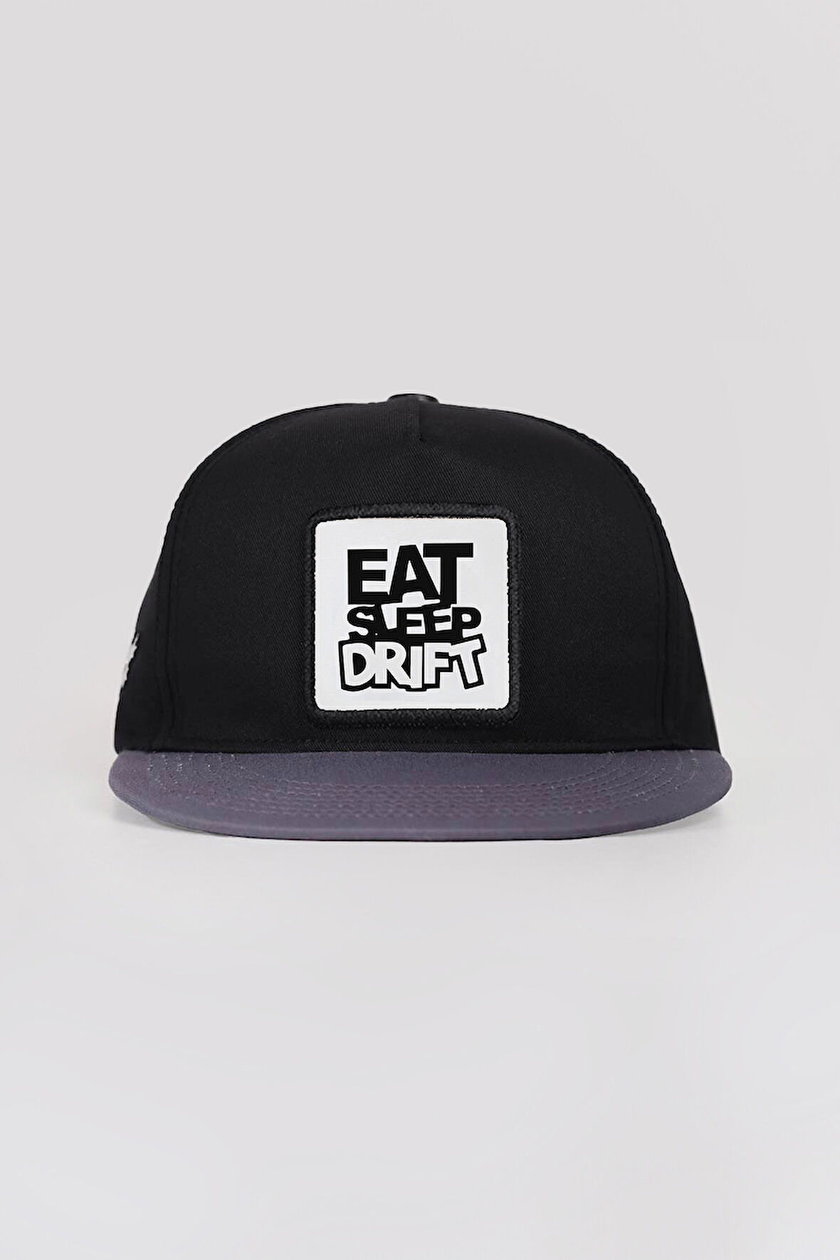 DM Logolu Gri-Siyah Hip Hop Şapka