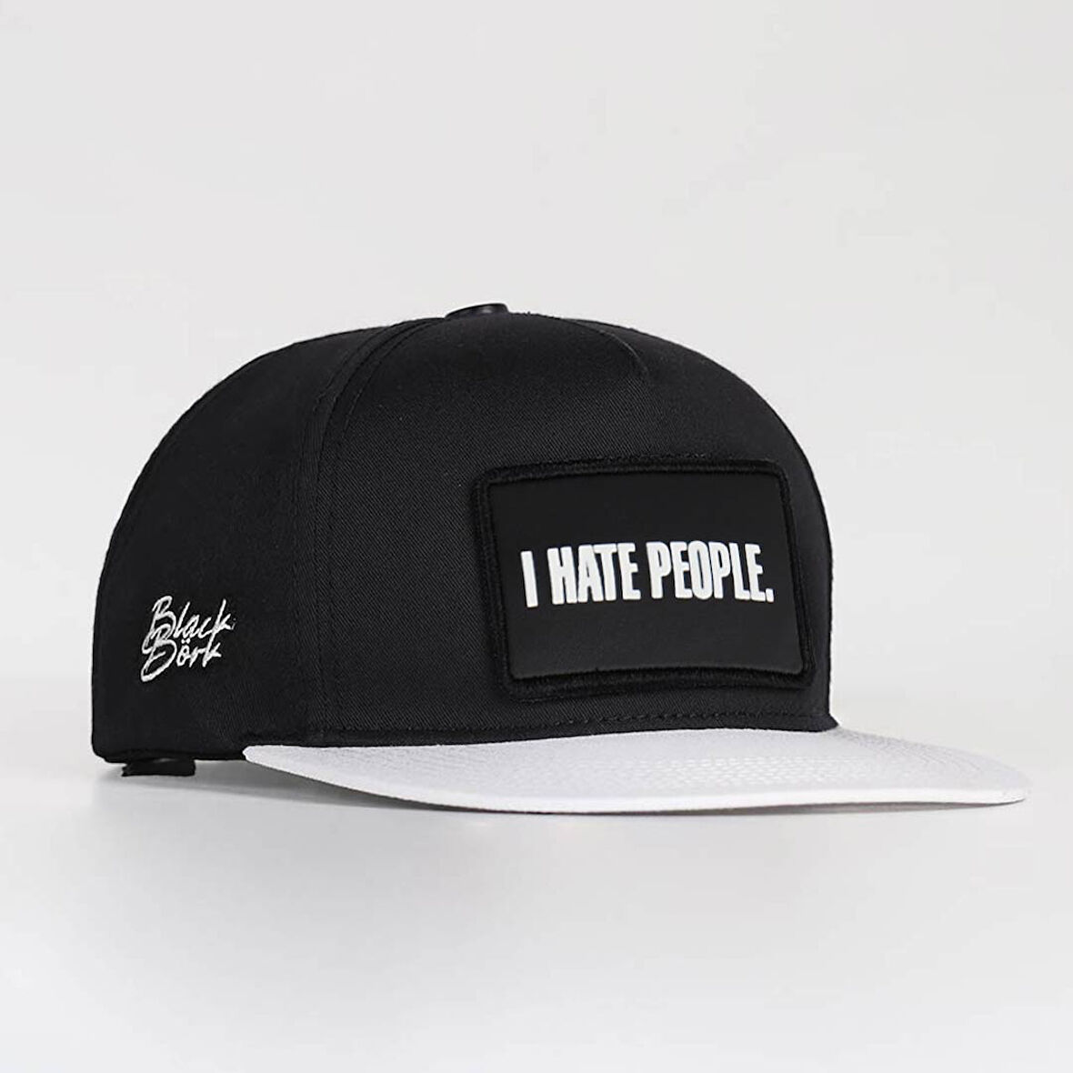I Hate People Logolu Beyaz-Siyah Hip Hop Şapka