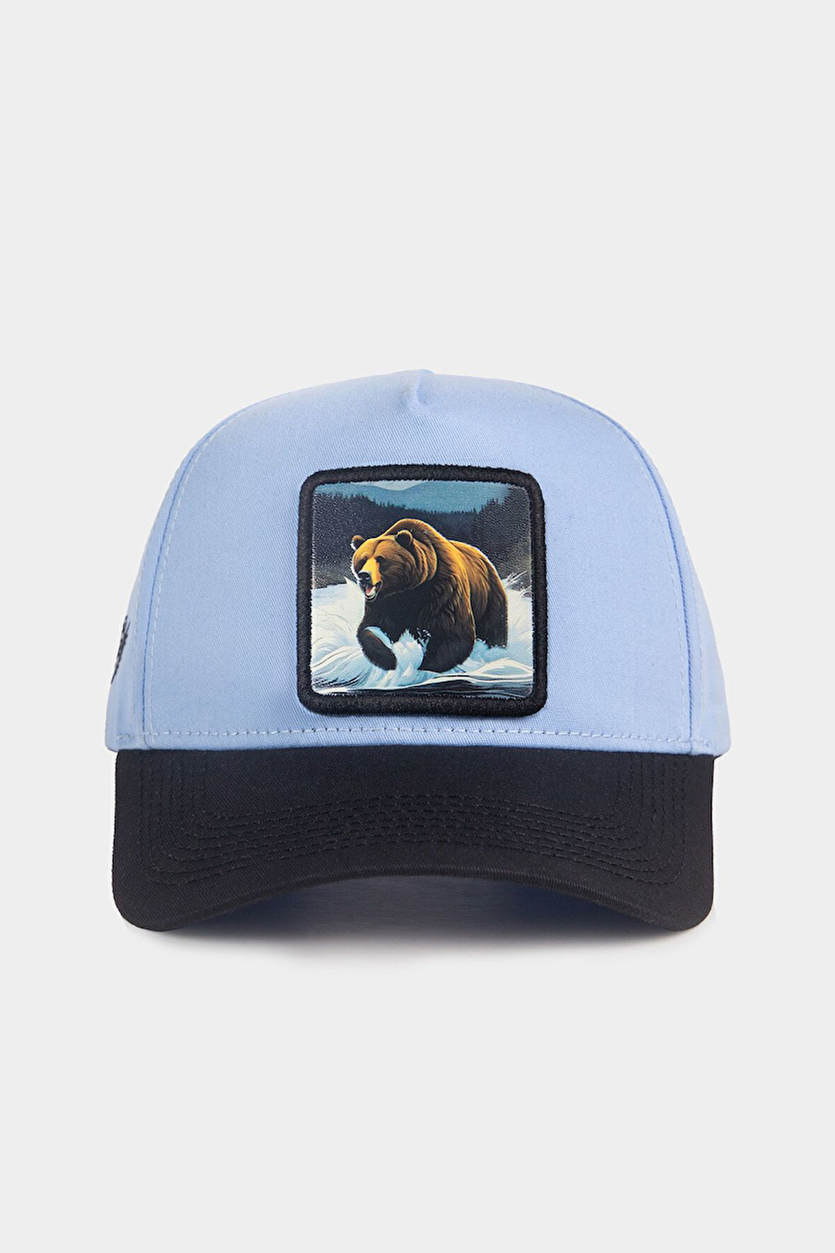  Ayı Logolu Siyah-Buz Mavi Beyzbol Şapka