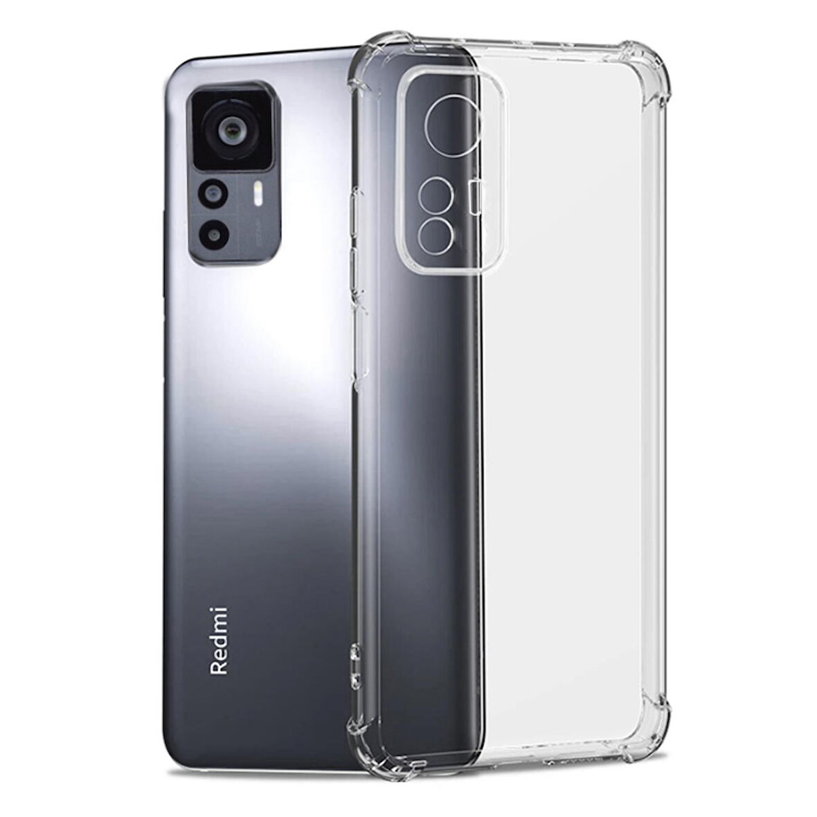 Xiaomi Mi 12T Kılıf Köşeleri Airbagli Kamera Korumalı Silikon