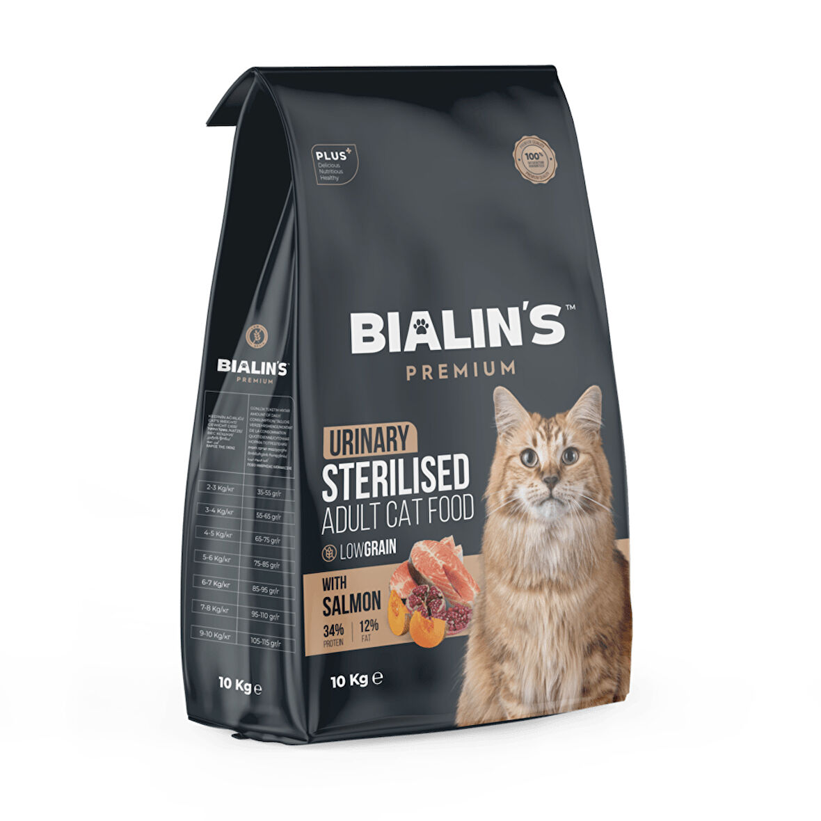 Bialins Premium Kısırlaştırılmış Kedi Maması Somonlu 10Kg
