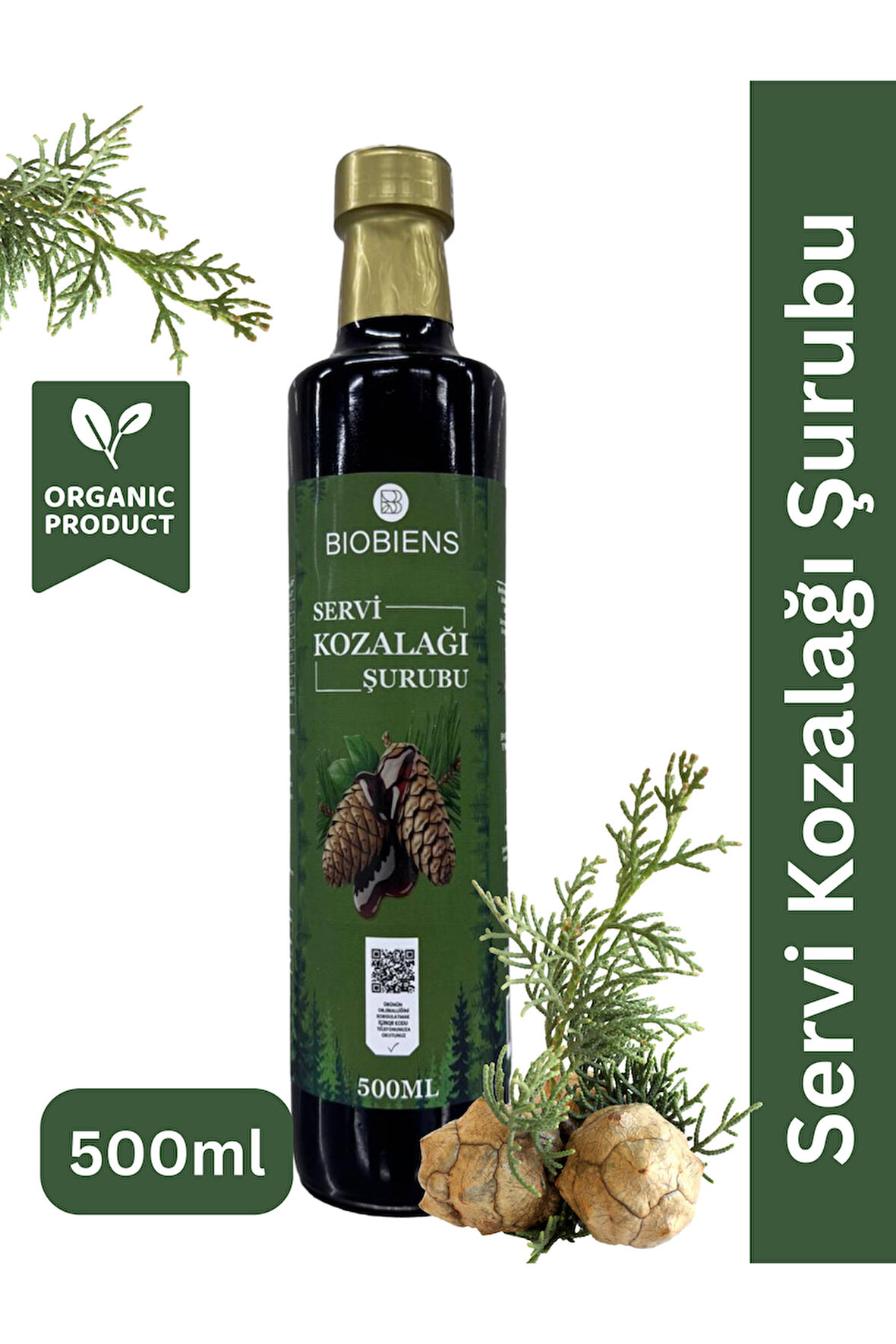 BİOBİENS SERVİ KOZALAK ŞURUBU 500 ML