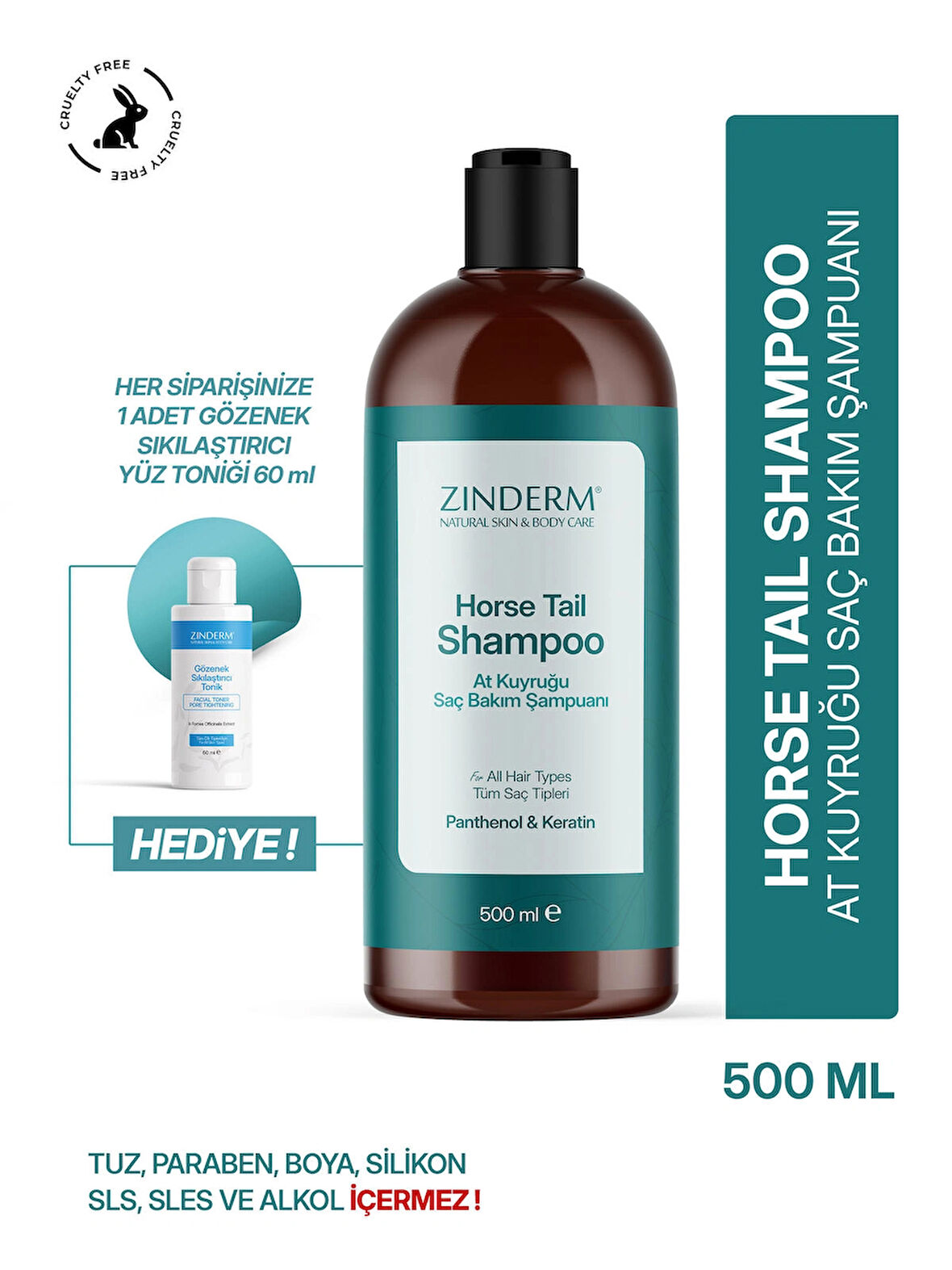 At Kuyruğu Şampuanı - Saç Dökülmesi Karşıtı Ve Hızlı Uzama Etkili Tuzsuz Şampuan (500 ML)