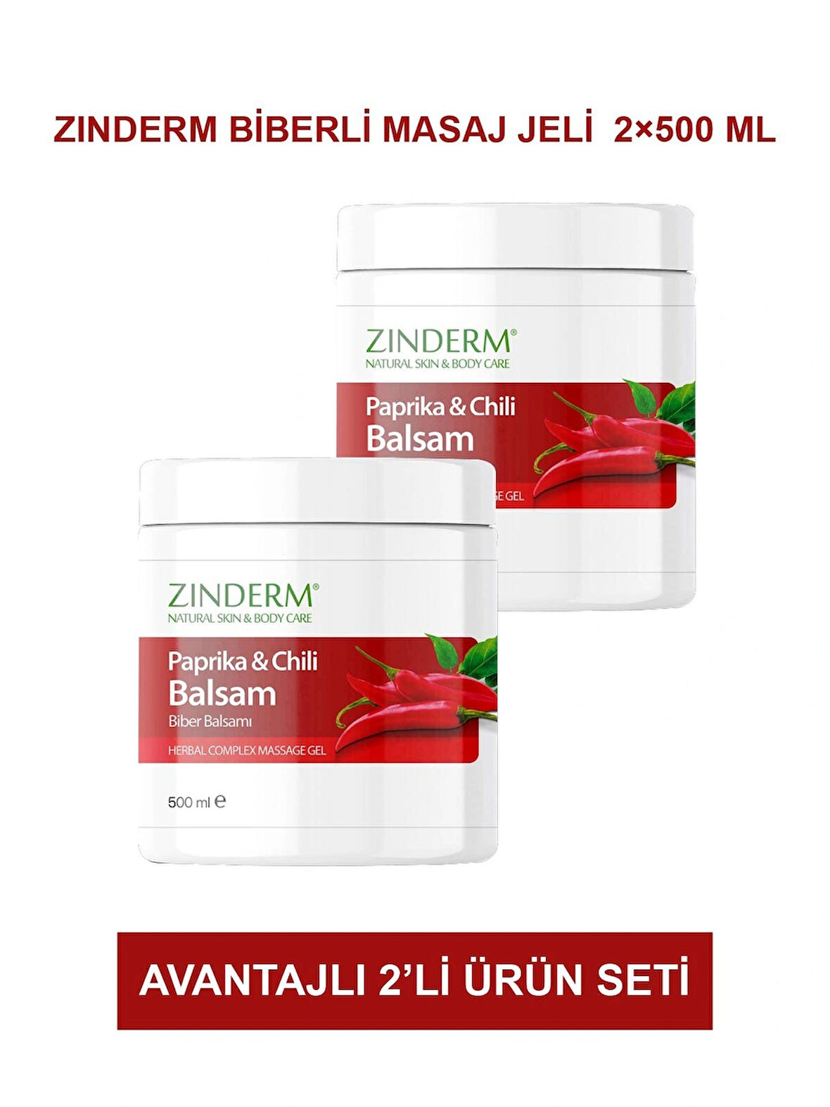 Paprika Biberli Balsam Masaj Jeli 500 ml ( 2 Adet X 500 ml )