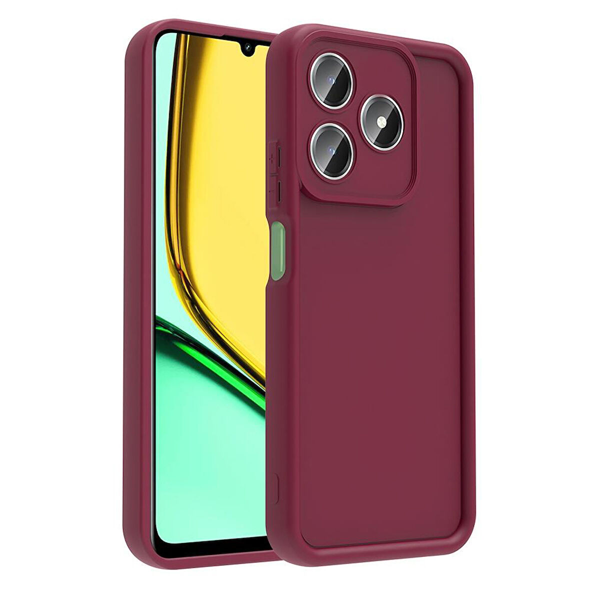 Realme C63 Kılıf Kamera Korumalı Ananas Silikon Kapak