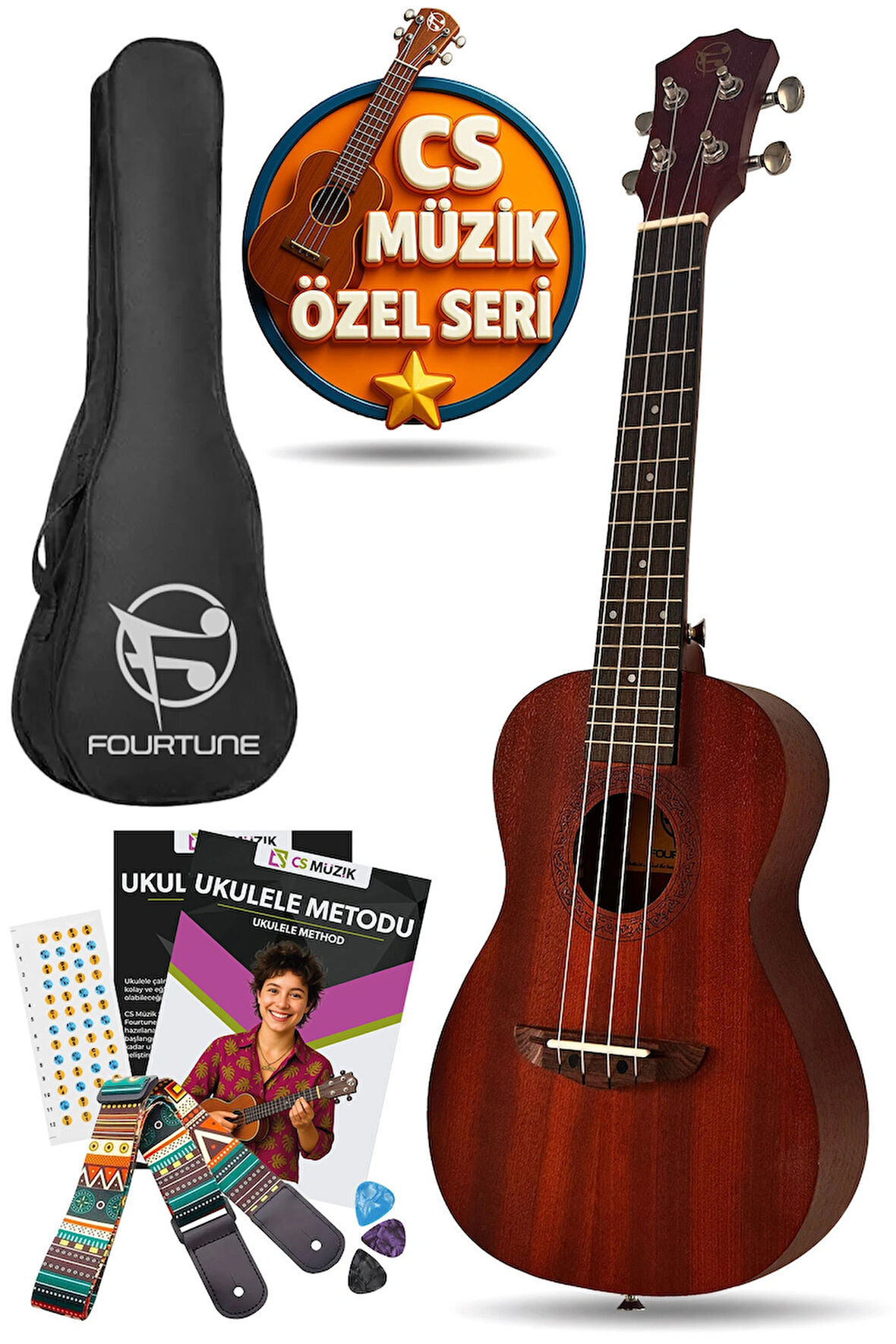Fourtune Raya UKC-23MN Concert Ukulele Maun Hakiki Ağaç (ÖZEL SERİ)