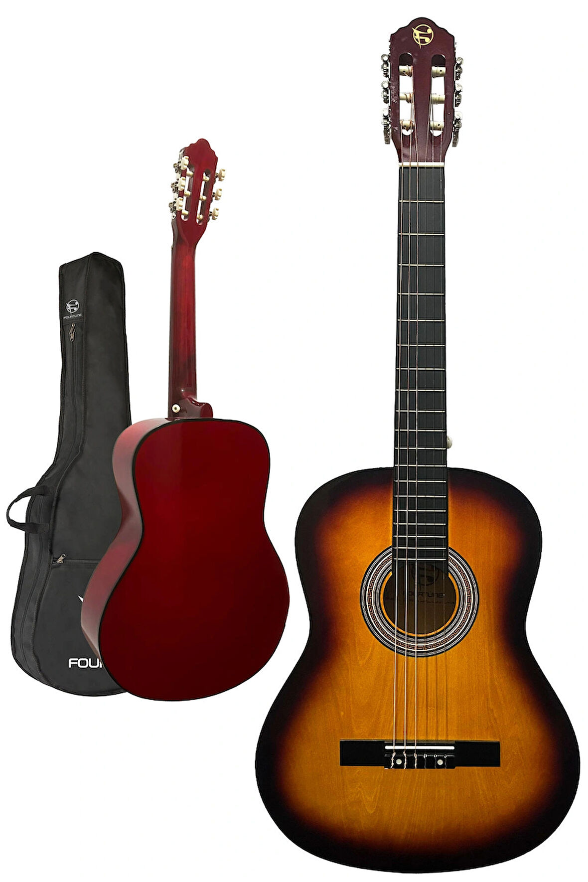 Fourtune Luca C-180SB Sunburst Klasik Gitar Seti 4/4 Sap Ayarlı 