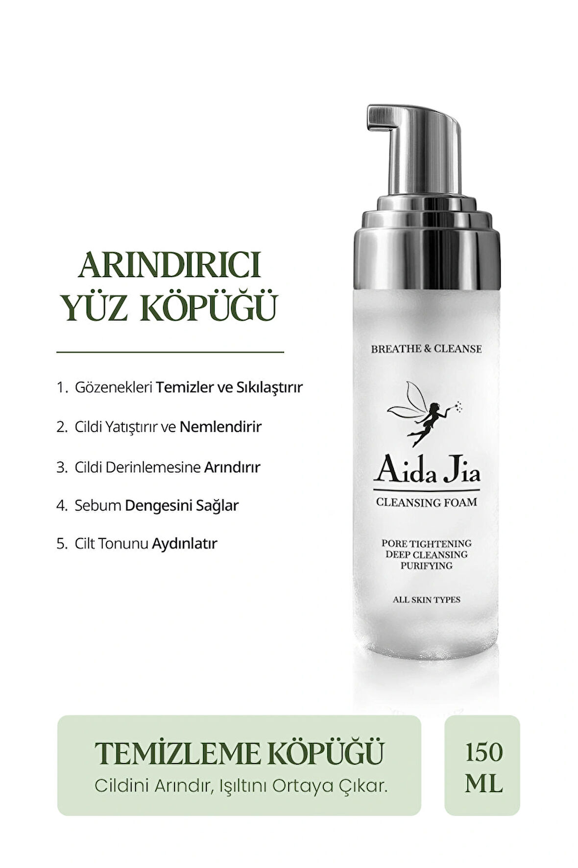 Yüz Yıkama Köpüğü, Dermatolog Formülü, Arındırıcı, Gözenek Sıkılaştırıcı, Parlak Bir Cilt
