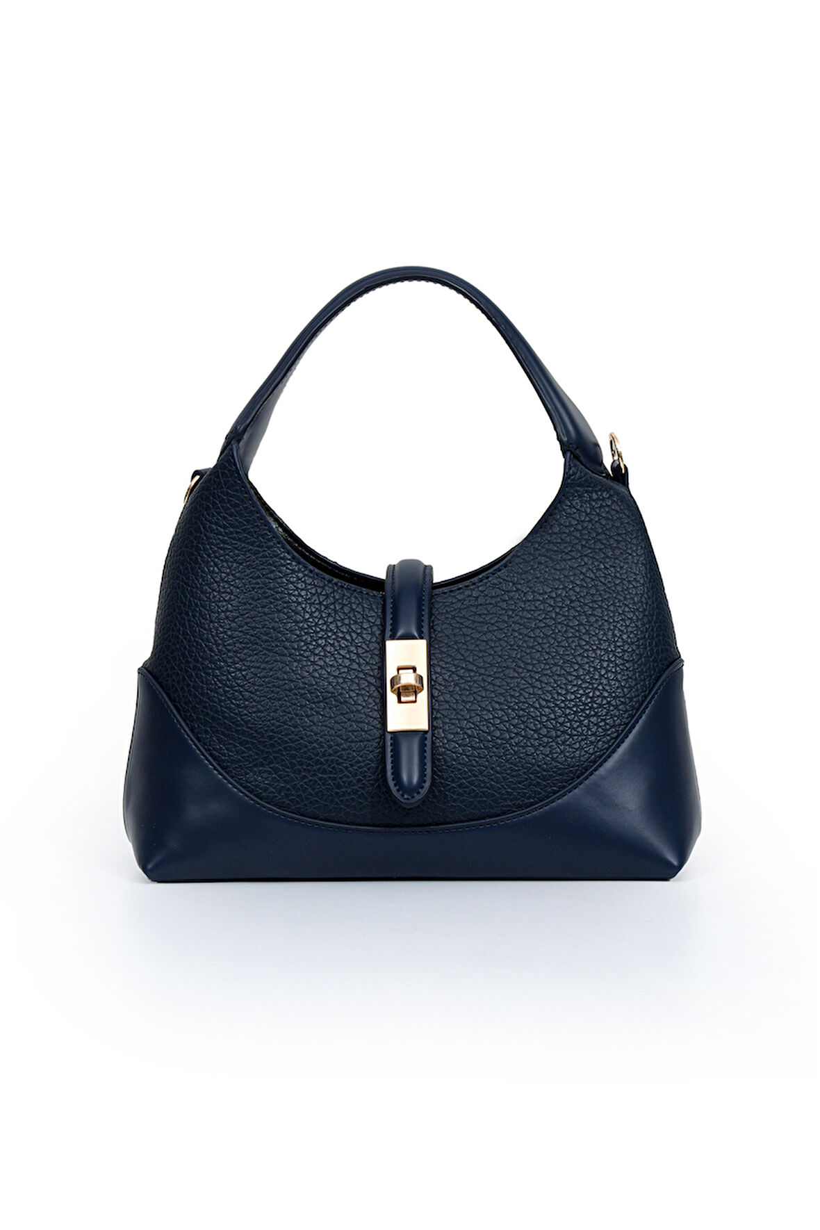 Orta Boy Günlük Uzun Askılı Şık Tasarım Kadın El ve Omuz Çantası LV930978 Lacivert