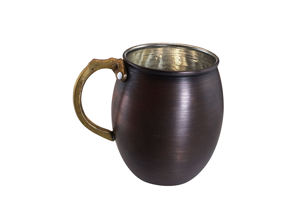 Cuvesta Modern El Yapımı Klasik Bakır Bardak Oksit Renk 8x10cm