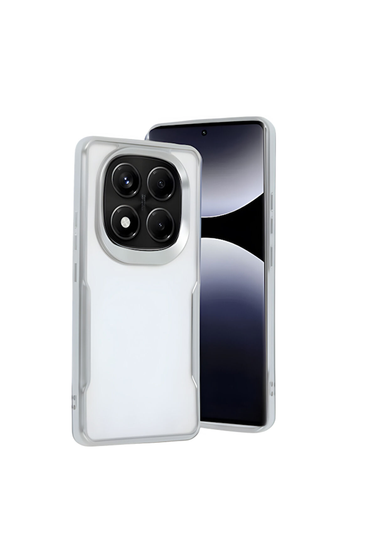 Xiaomi Redmi Note 14 Pro 5G Mat Lazer Telefon Kılıfı  Gümüş