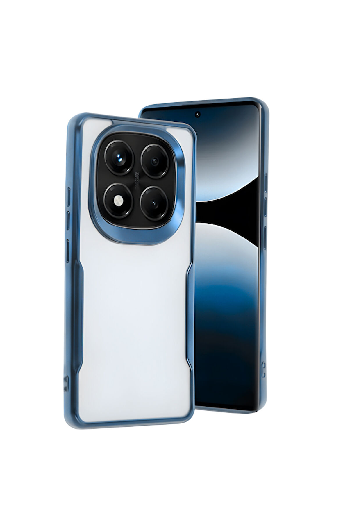 Xiaomi Redmi Note 14 Pro 5G Mat Lazer Telefon Kılıfı  Mavi