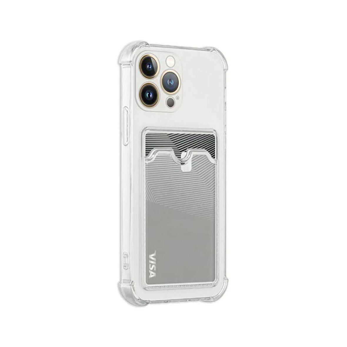 iPhone 15 Silikon Kartlıklı Koruma Kılıfı  Beyaz