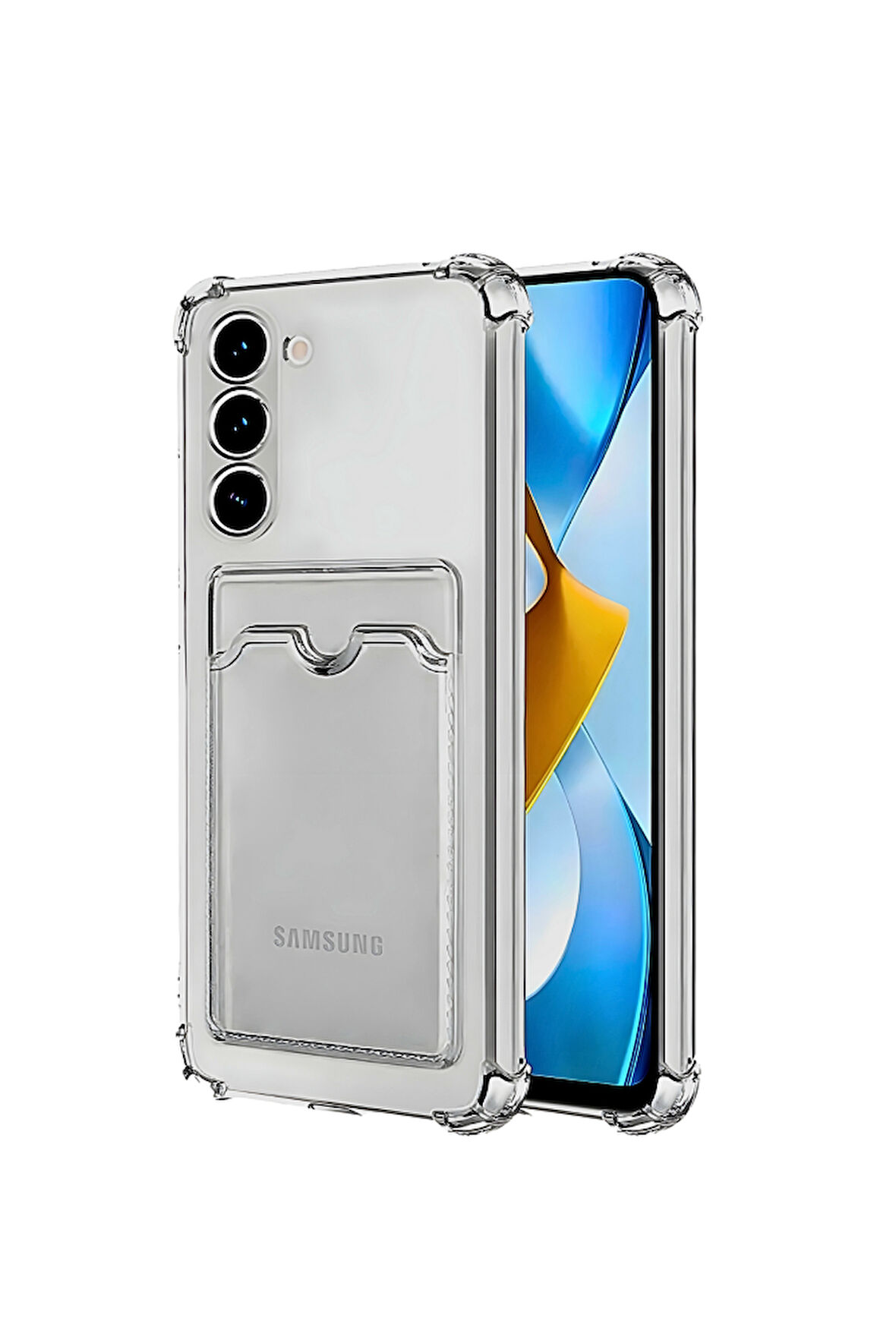 Samsung Galaxy S24 Ultra Silikon Kartlıklı Koruma Kılıfı   Füme