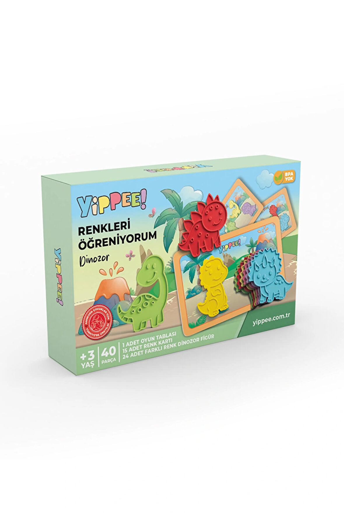 Renkleri Öğreniyorum Dinozor - Renk Eşleştirme Eğitici Oyun Seti