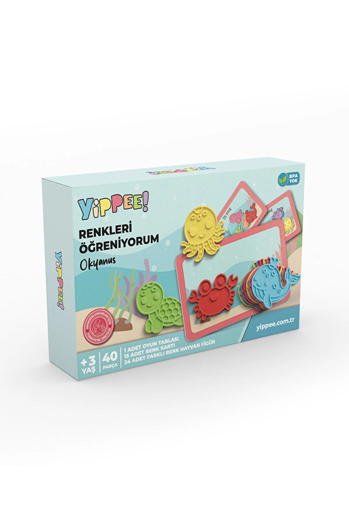 Renkleri Öğreniyorum Okyanus Canlıları - Renk Eşleştirme Eğitici Oyun Seti