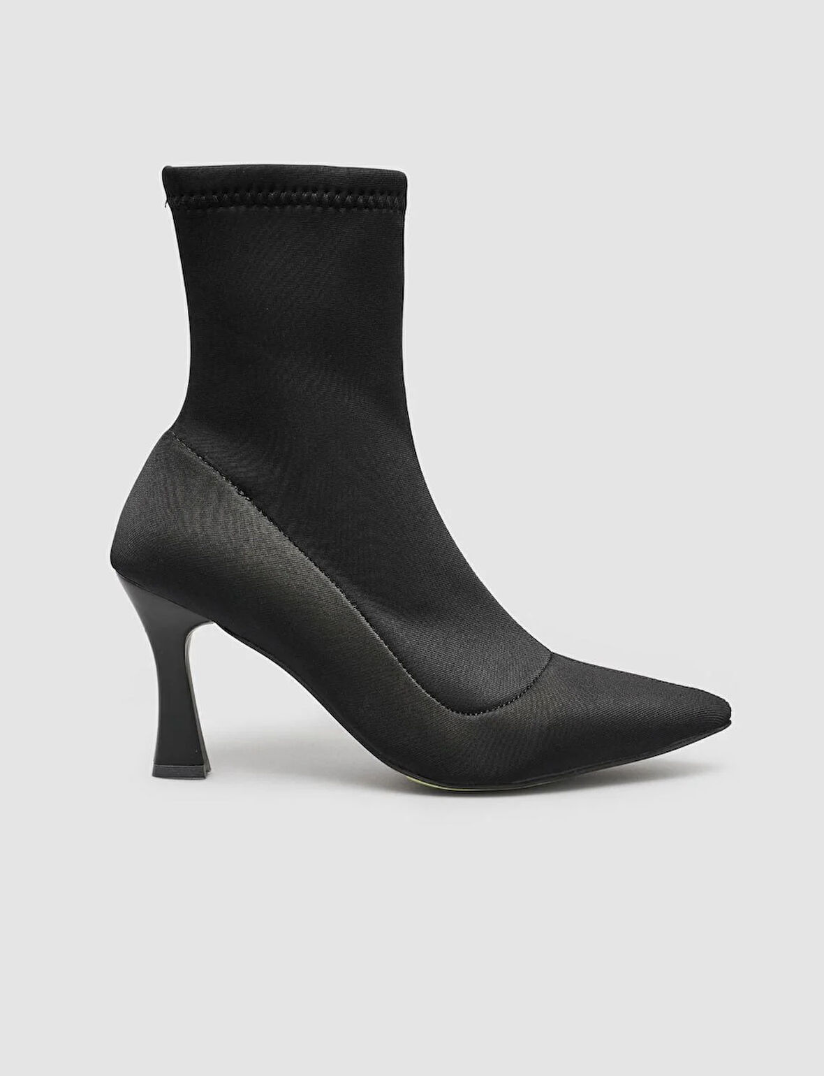  Streç Siyah Kadın Topuklu Bot