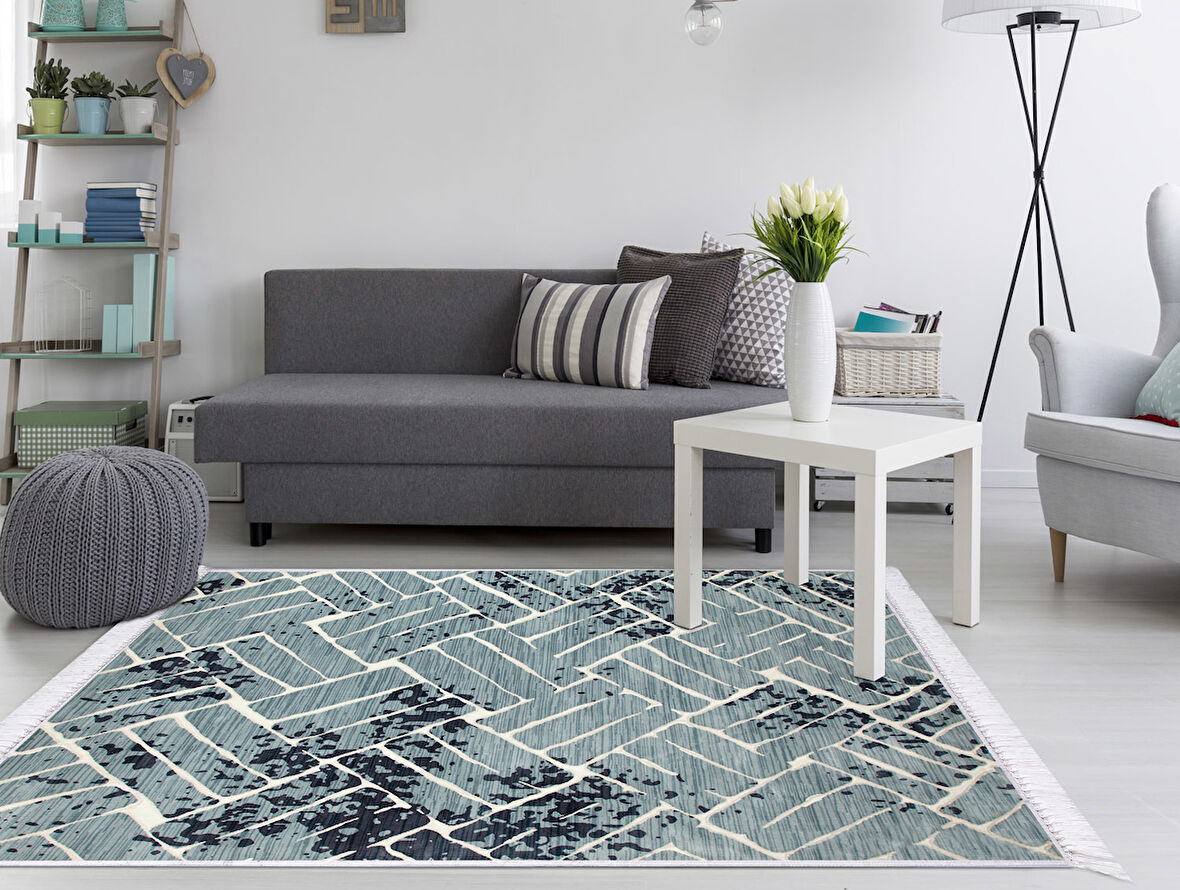 Dekoreko İpek Halı Dijital Saçaklı 1904 Desen 1