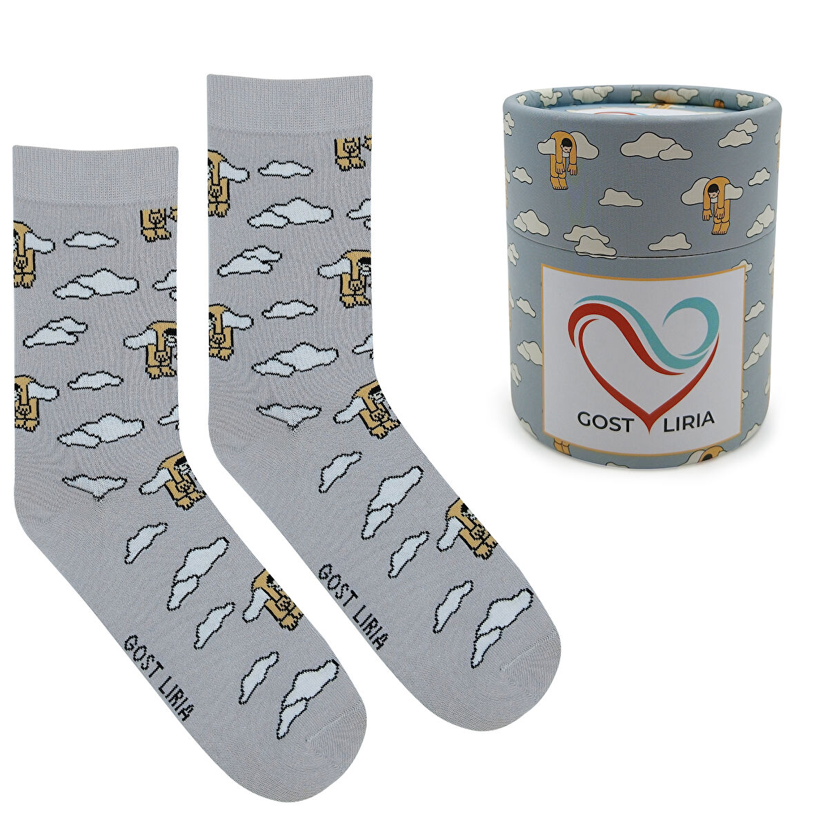 GOST LİRİA- Tired Socks  Desenli Unisex Soket Çorap