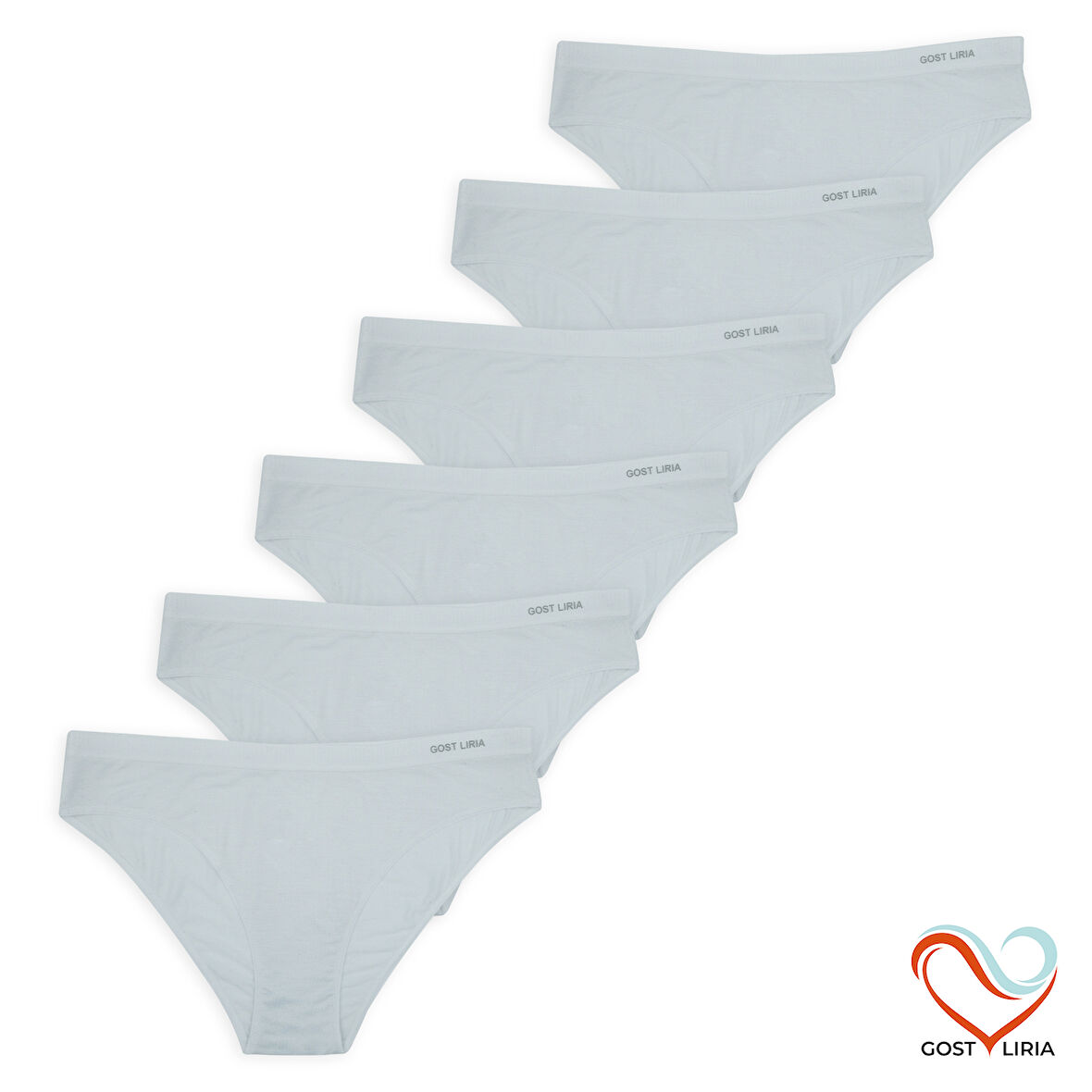  Premium Bambu Kadın Slip – 6’lı  Paket Beyaz